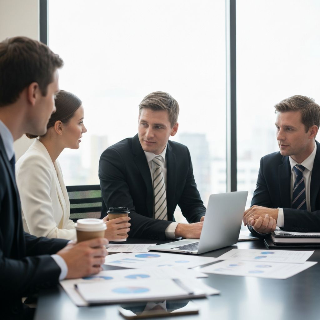 Professional business discussion